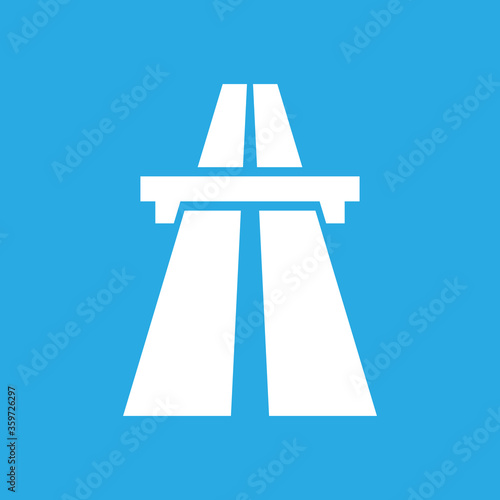 Toll plaza roadsign icon. Clipart image isolated on white background