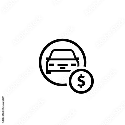 Toll plaza icon. Clipart image isolated on white background