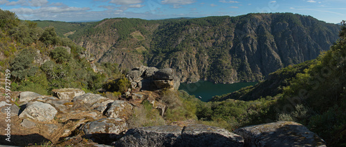 View of Canyon del Sil from Miradoiro As Fontinas in Parada de Sil in Galicia,Spain,Europe 