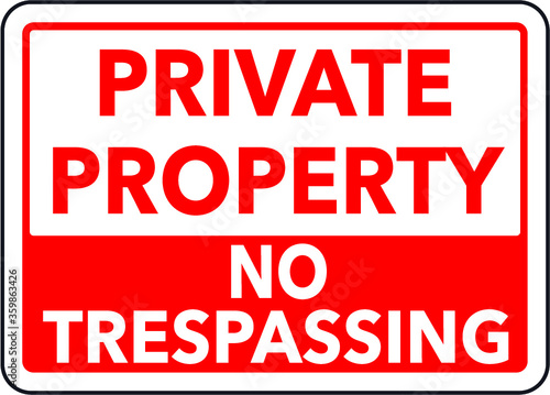 Private property sign 