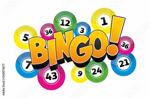 Creative Abstract Bingo Jackpot symbol vector illustration