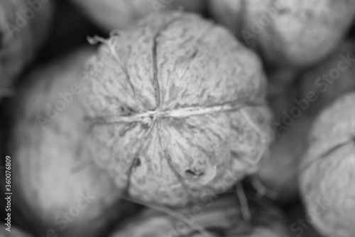 Walnuts in a black and white shade.