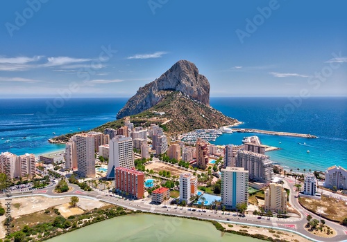 Aerial photography Penyal d'Ifac Natural Park. Calpe, Spain