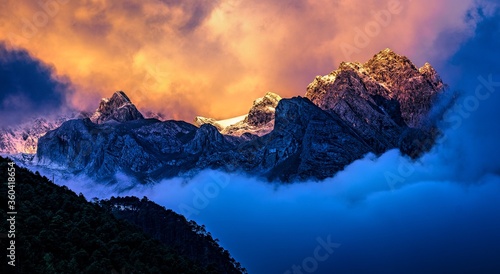 Jade Dragon Snow Mountain area Yulong Xueshan Lijiang Yunnan China 