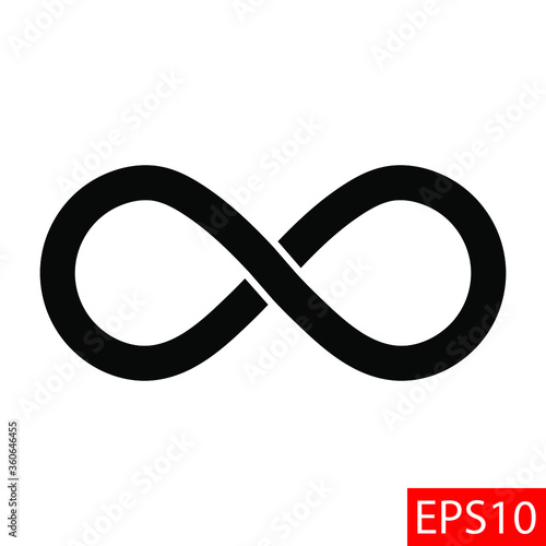Infinity symbol logo. Vector icon illustration isolated on white background