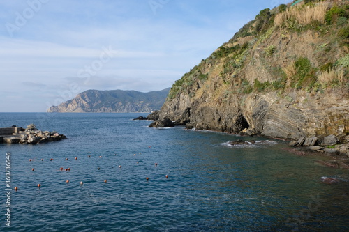 Rocky coastal landscape on a cloudy 