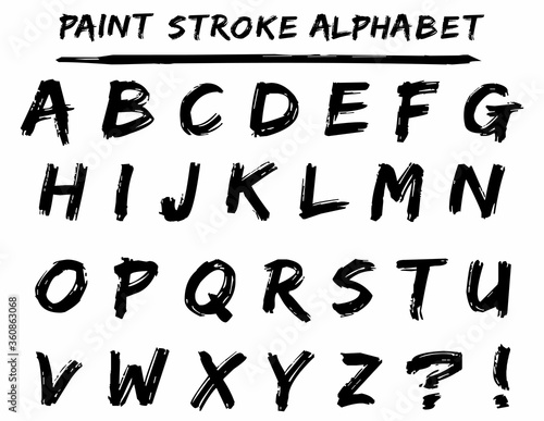 Paint alphabet vector