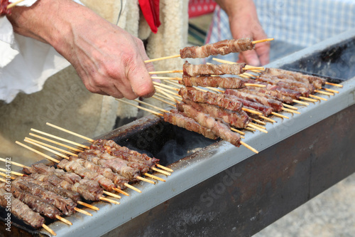 skewers of mutton called arrosticini in italian language