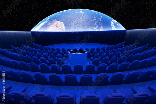 Planet Earth projection at the big cinema