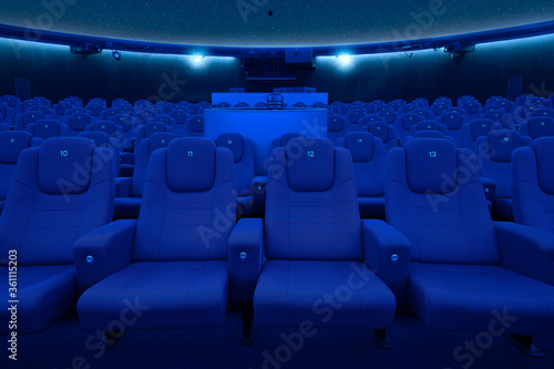 Empty seats at the planetarium 