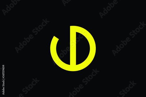 Professional Innovative Initial OD logo and DO logo. Letter DO OD Minimal elegant Monogram. Premium Business Artistic Alphabet symbol and sign 