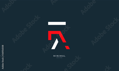 Alphabet letter icon logo FA