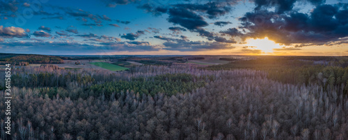 Polish landscape from high above
