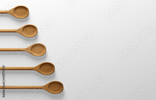 spoons on white background