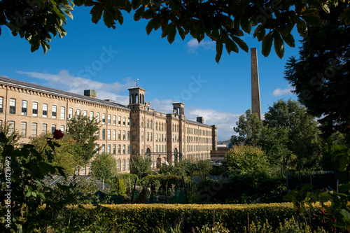 Saltaire, Bradford, West Yorkshire. October, 2013, View of Salts Mill, a UNESCO world heritage site and gallery