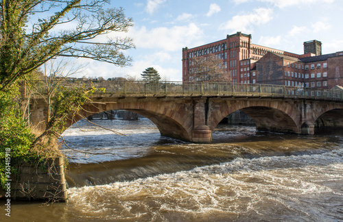 Old Derbyshire bridge and mill building