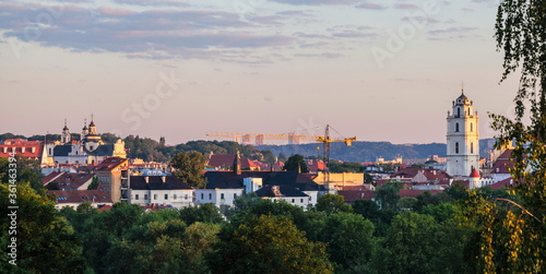 View of Vilnius at sunrise