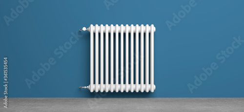 classic radiator in front of background - 3D Illustration