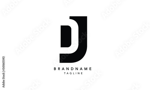 Alphabet letters Initials Monogram logo DJ, JD, D and J