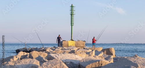 Fishing on the sea