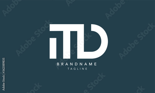 Alphabet letters Initials Monogram logo ITD, IT, TD