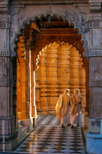 Entrance of Jain temples on top of Shatrunjaya hill. Palitana (Bhavnagar district), Gujarat, India