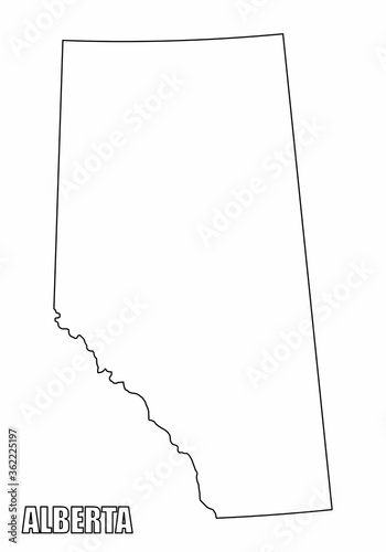 Alberta province outline map