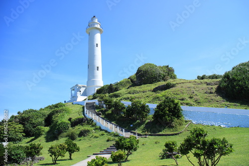 The Lyudao Lighthouse in Green Island, Taitung County, Taiwan.