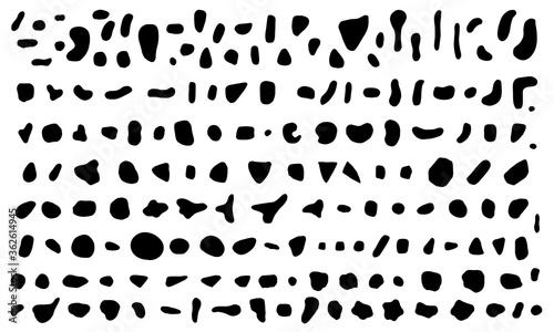 Hand drawn random blot collection. Great set of doodle drops, blotches, blobs. Simple rounded shapes