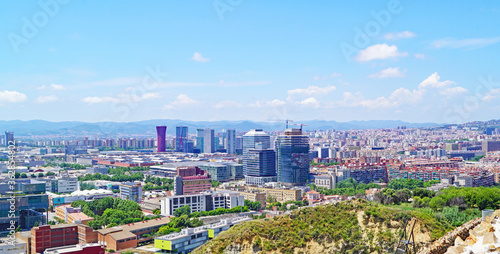 Paisaje urbano de Hospitalet de Llobregat, Barcelona, Catalunya, España, Europa