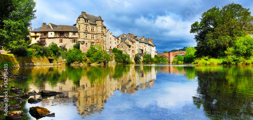 Espalion,famous touristic village in France, Aveyron