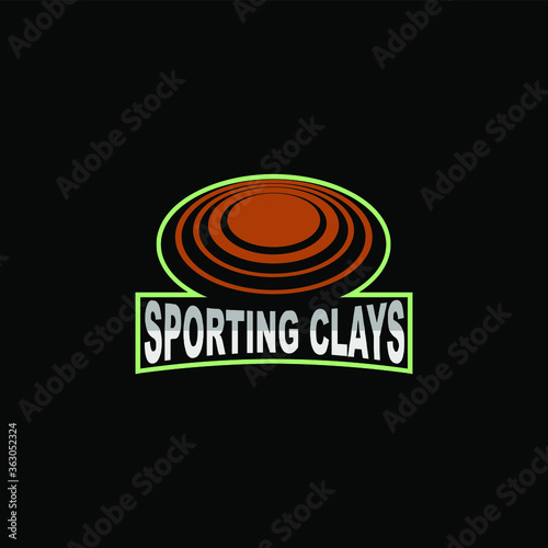 sporting clay vector emblem logo design