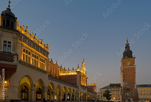 Krakow's Cloth Hall and the Town Hall Tower, Poland
