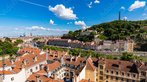 Panorama of Lyon from Croix-Rousse
