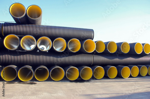 Corrugated pipes. This pipe used for many years in the leading European countries the US and Japan; having a high compressive strength and are serrated outer tube having rounded appearance.