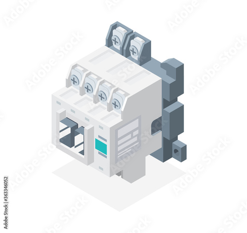 magnetic contactor plc isometric designed