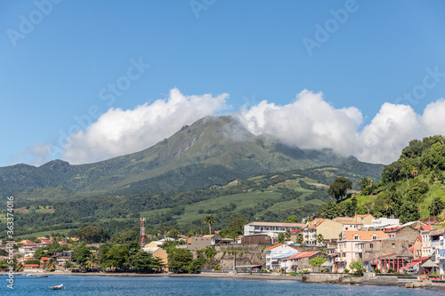 Volcano view in Saint-Pierre, Martinique, France
