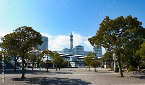 横浜 臨港パークから見えるビル群