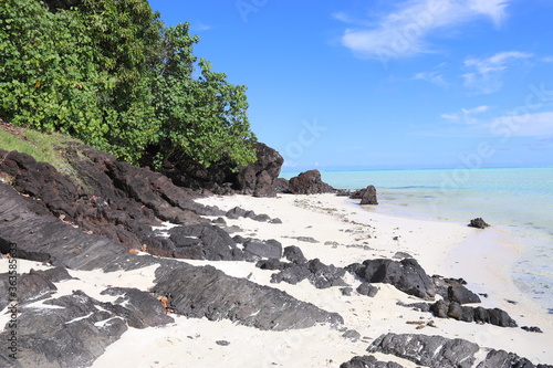 Plage paradisiaque de Maupiti, Polynésie française