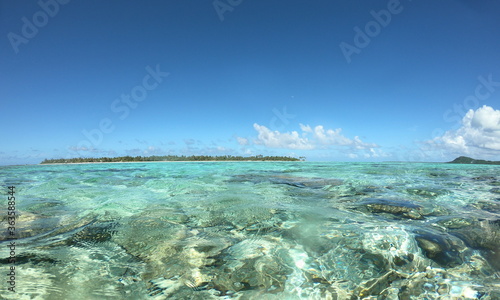 Lagon turquoise de Maupiti, Polynésie française 