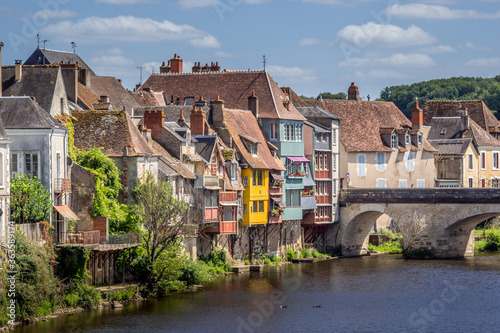 townscape in Argenton sur Creuse, France