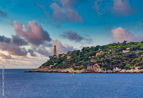 Lighthouse Point in Villefranche at Dusk