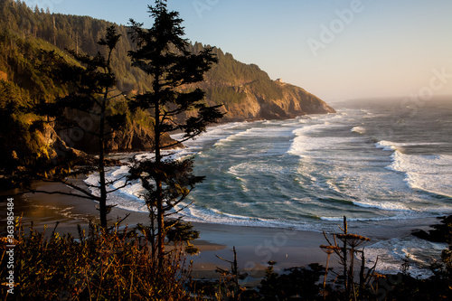 The southern Oregon coast at Sea Lion caves, near Florence.