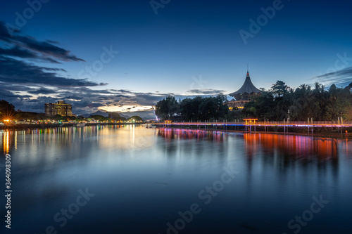 sunset view kuching city