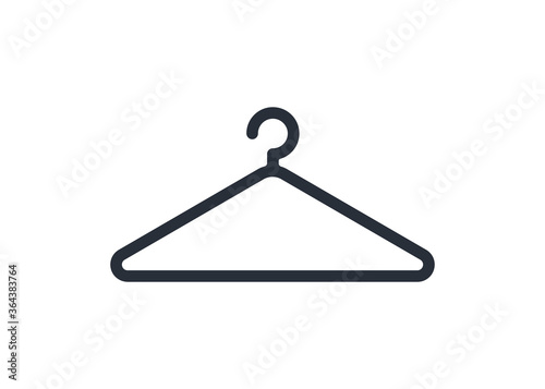 Hanger icon isolated on white background. Hanger sign vector for graphic design, logo, web site, social media, mobile app, illustration. Cloth. 
