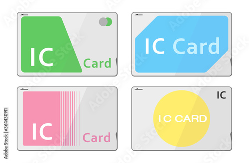 色々な交通系ICカードのイラスト