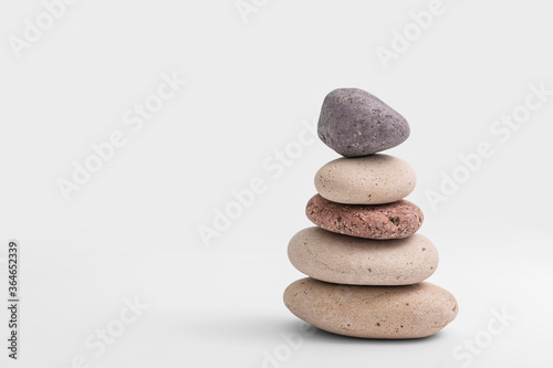 Balancing stone tower stock photo