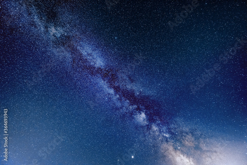 Clear blue sky. Milky way. A sky full of stars. Night photography