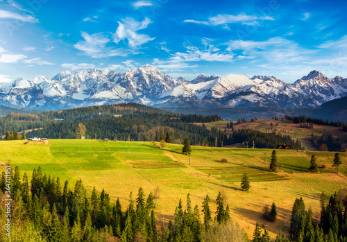 View at Tatra mountains in Poland