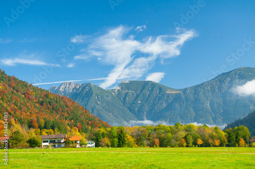 Beautiful fields and meadows of Bavarian Alps, Germany